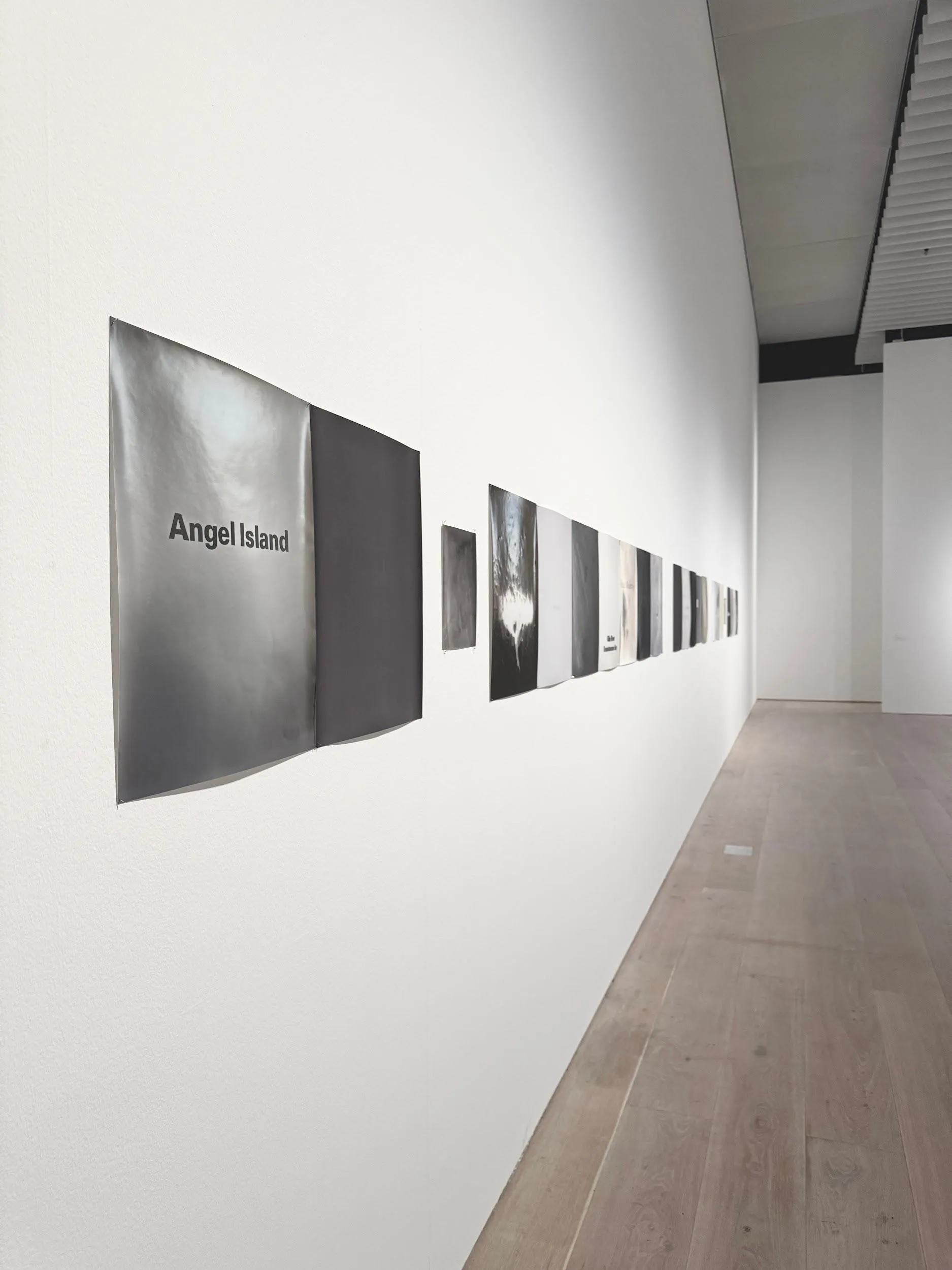 Lieko Shiga’s photographic sequence mounted along a gallery wall