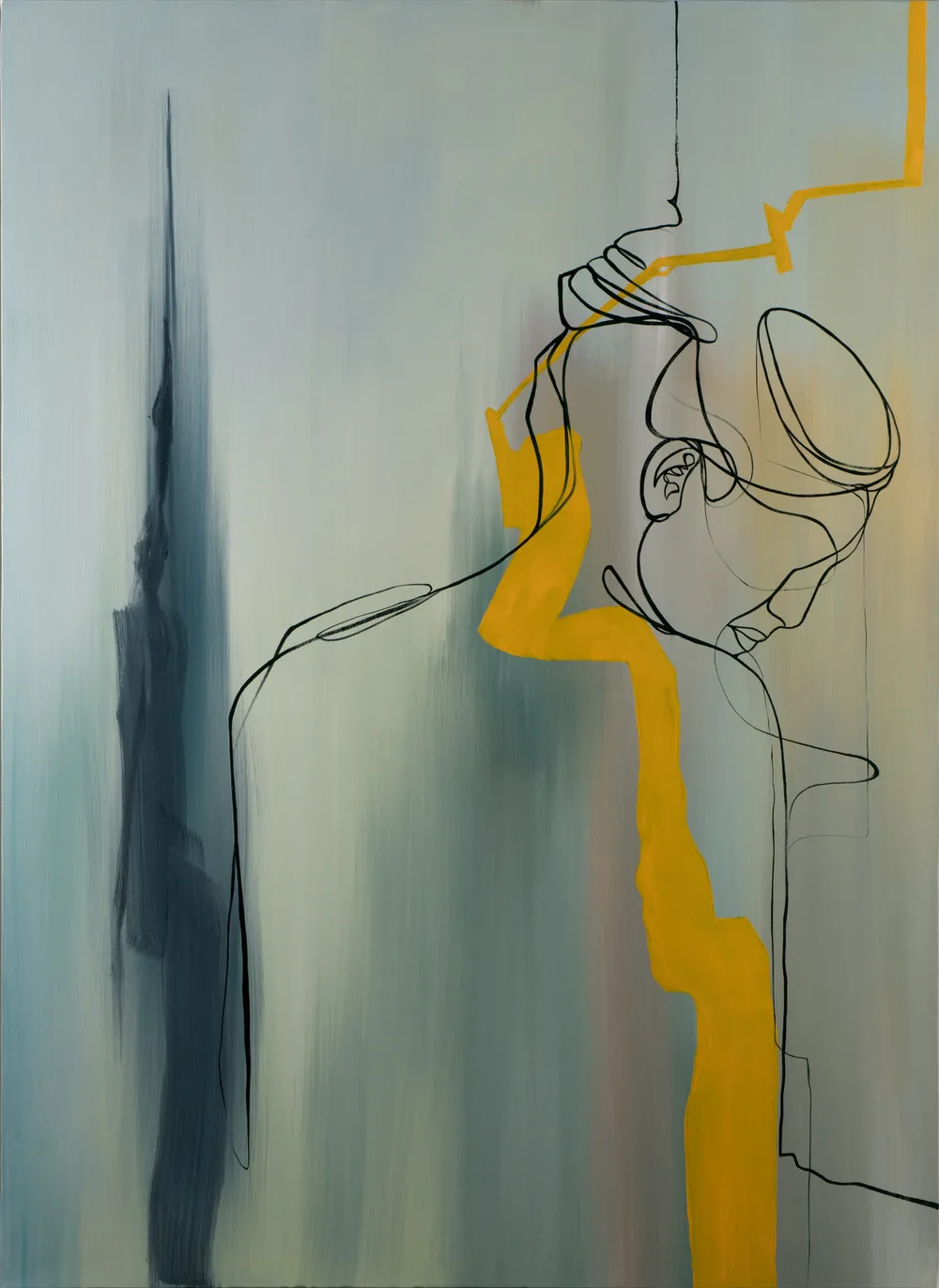 For Son Tinh & Thuy Tinh, oil on canvas, 2025
